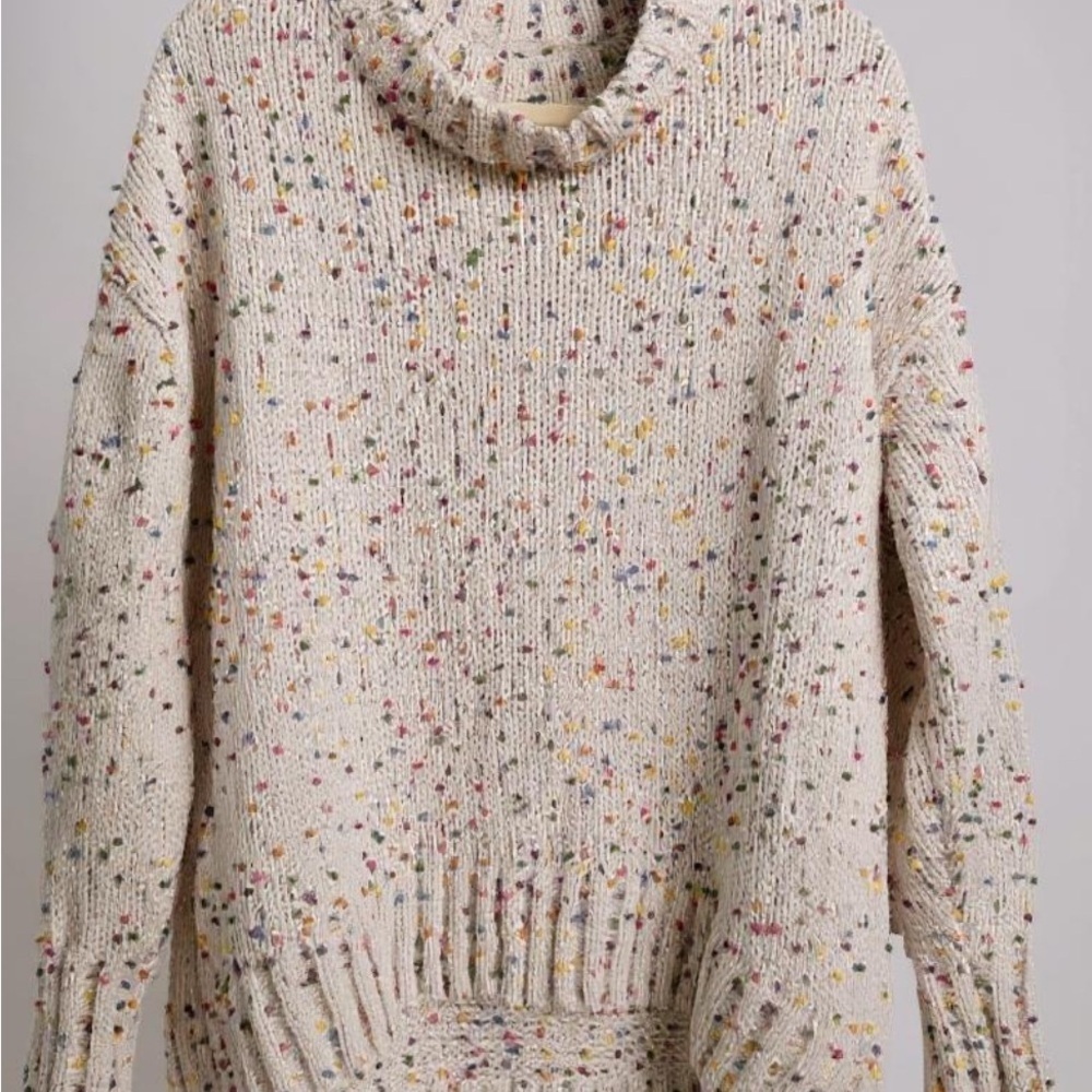 Seven7  For Man Kind Cream Cowl Neck Sweater